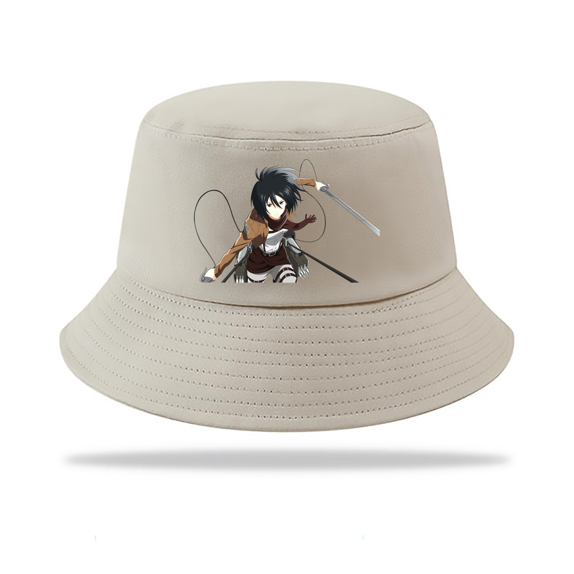 （画像用） 進撃の巨人 ミカサ·アッカーマン Attack on Titan Mikasa Ackerman アウトドア日除けバケットハット